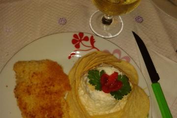 Filé de peixe empanado com pão de forma
