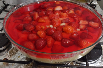 Torta de morango prática