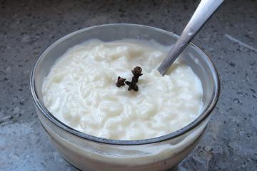Aroz doce com leite em pó