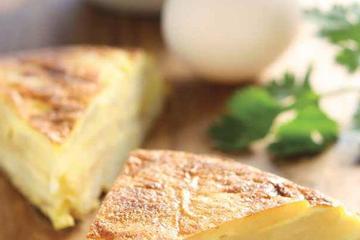 Tortilha de batata e cebola