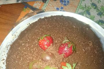 Torta de morango com chocolate