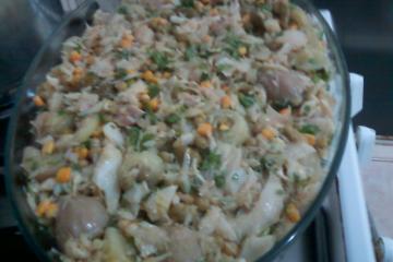 Salada de bacalhau com batata