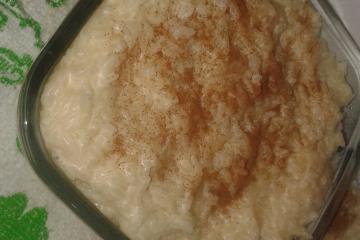 Arroz doce com leite condensado e coco