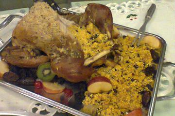 Frango chique com cuscuz agridoce