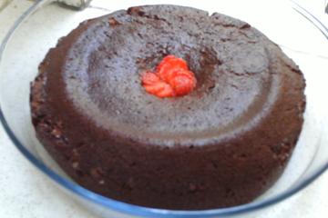 Pudim de chocolate com pão de forma