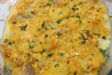 Filé de merluza com purê de batatas