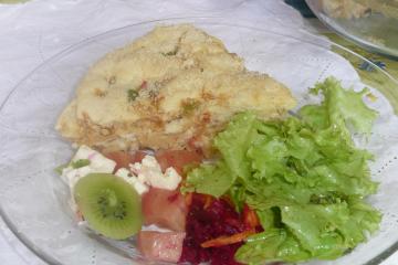 Torta de bacalhau de liquidificador