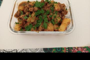 Moela de frango com batata