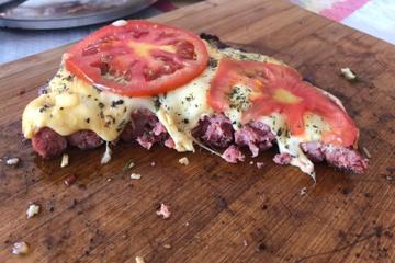 Linguiça pizzaiolo na churrasqueira