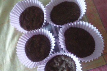 Bolinho de aveia com banana e cacau