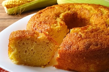 Bolo de milho verde de lata vegano e sem glúten (sem leite de vaca, sem ovo e sem farinha de trigo)