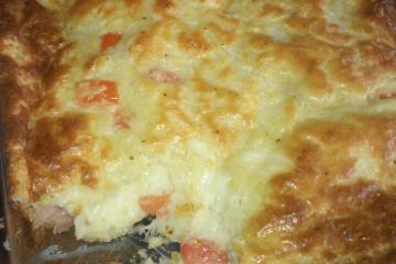 Torta de queijo e presunto