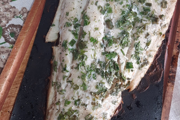 Filé bacalhau na grelha