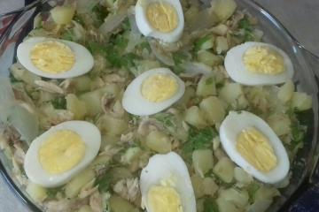 Salada de bacalhau rápida