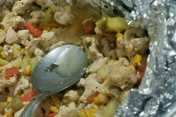 Papelote de frango com legumes