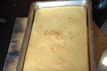 Bolo de leite fervendo