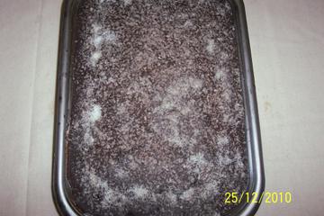 Pavê olho de sogra com calda de chocolate
