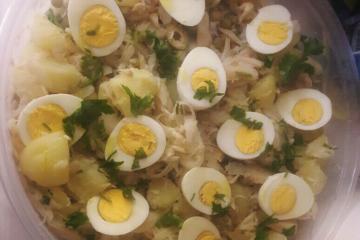 Salada de bacalhau rápida