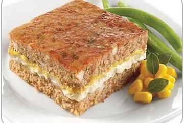 Bolo de carne moída e philadelphia