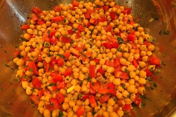 Salada de grão de bico