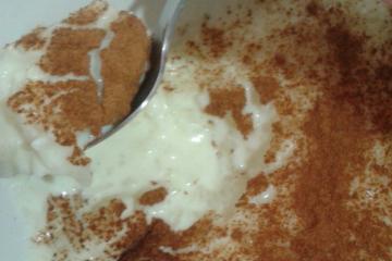 Arroz doce com leite condensado e coco