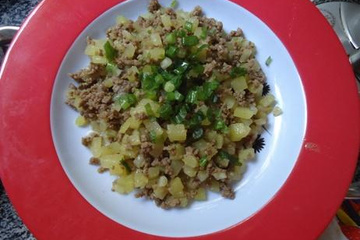 Picadinho de mamão verde
