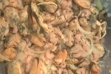 Arroz com mexilhão