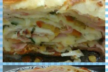 Rocambole  de massa de pastel