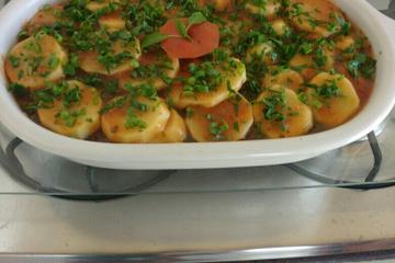 Filé de merluza com batata ao forno
