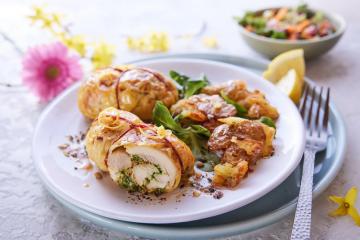 Frango recheado com brie e espinafre