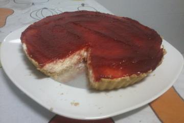 Cheesecake de morango da Alécia