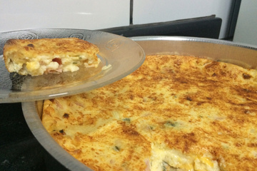 Torta de presunto e queijo cremosa