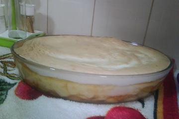 Doce de banana com creme