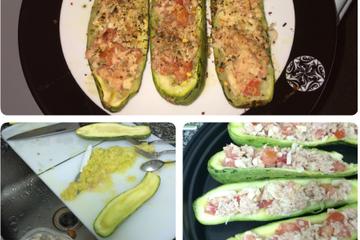 Abobrinha com atum