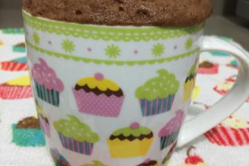 Bolo de caneca de nutella simples