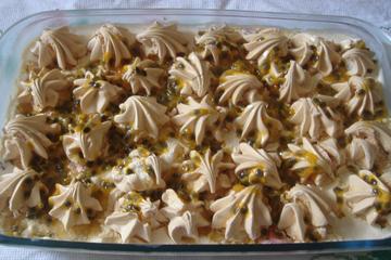 Gelado de banana e maracujá
