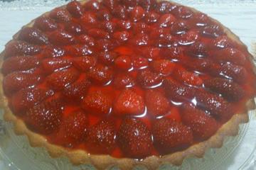 Torta de morango com iogurte