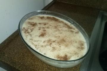 Arroz doce com leite condensado e coco