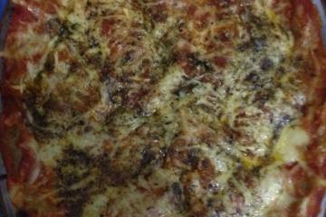 Lasanha de berinjela com brocólis