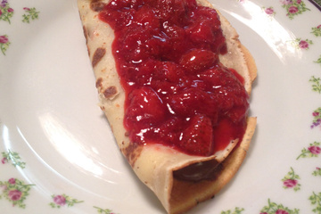 Crepe de Nutella e Frutas Vermelhas