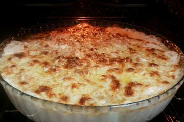 Batata gratinada com atum