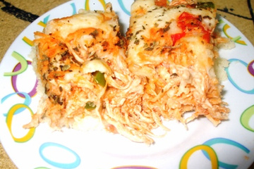 Torta colorida de frango