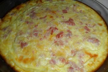 Quiche de presunto e queijo do Glauco