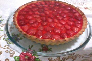 Torta de morango com iogurte