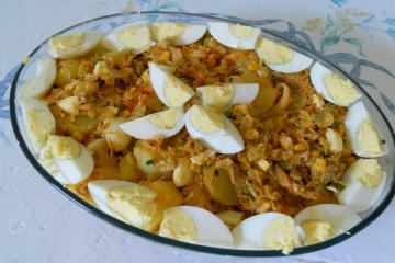 Salada de bacalhau frio