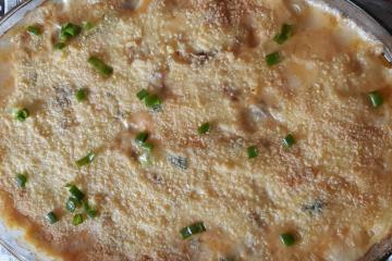 Torta de bacalhau com requeijão