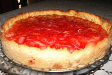 Torta de morango com iogurte