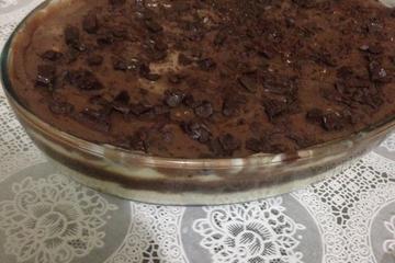 Pavê de chocolate preto e chocolate branco