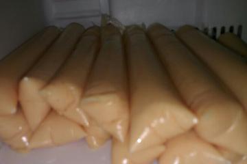 Sacolé de mamão cremoso