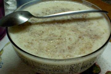 Arroz doce com leite em pó